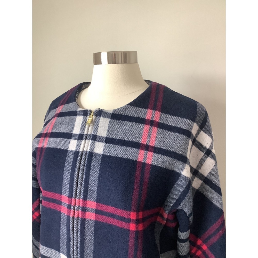 J.Crew Women Jacket Blue Plaid Wool Bomber Jacket Size Medium MSRP $148 - Picture 3 of 15